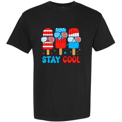 Stay Cool 4th July Popsicle Garment-Dyed Heavyweight T-Shirt