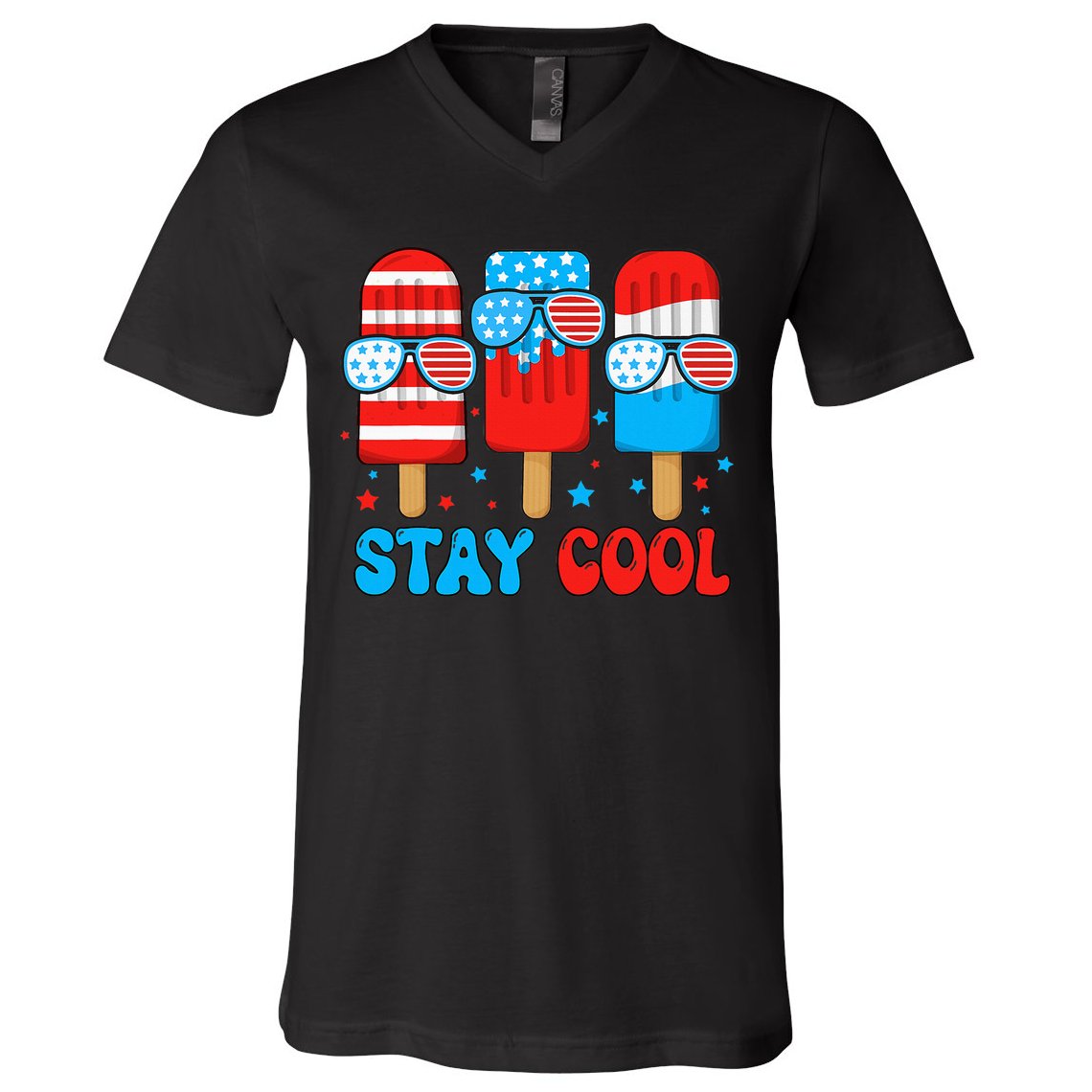 Stay Cool 4th July Popsicle V-Neck T-Shirt