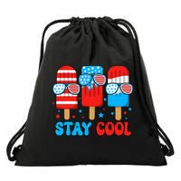 Stay Cool 4th July Popsicle Drawstring Bag
