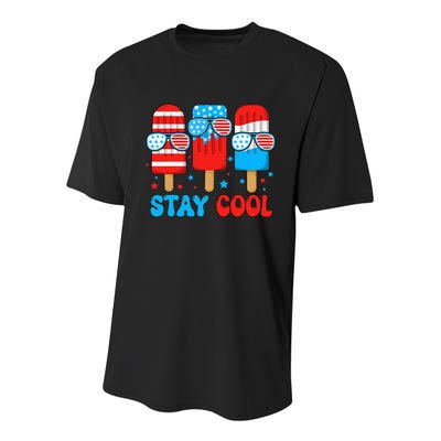 Stay Cool 4th July Popsicle Youth Performance Sprint T-Shirt