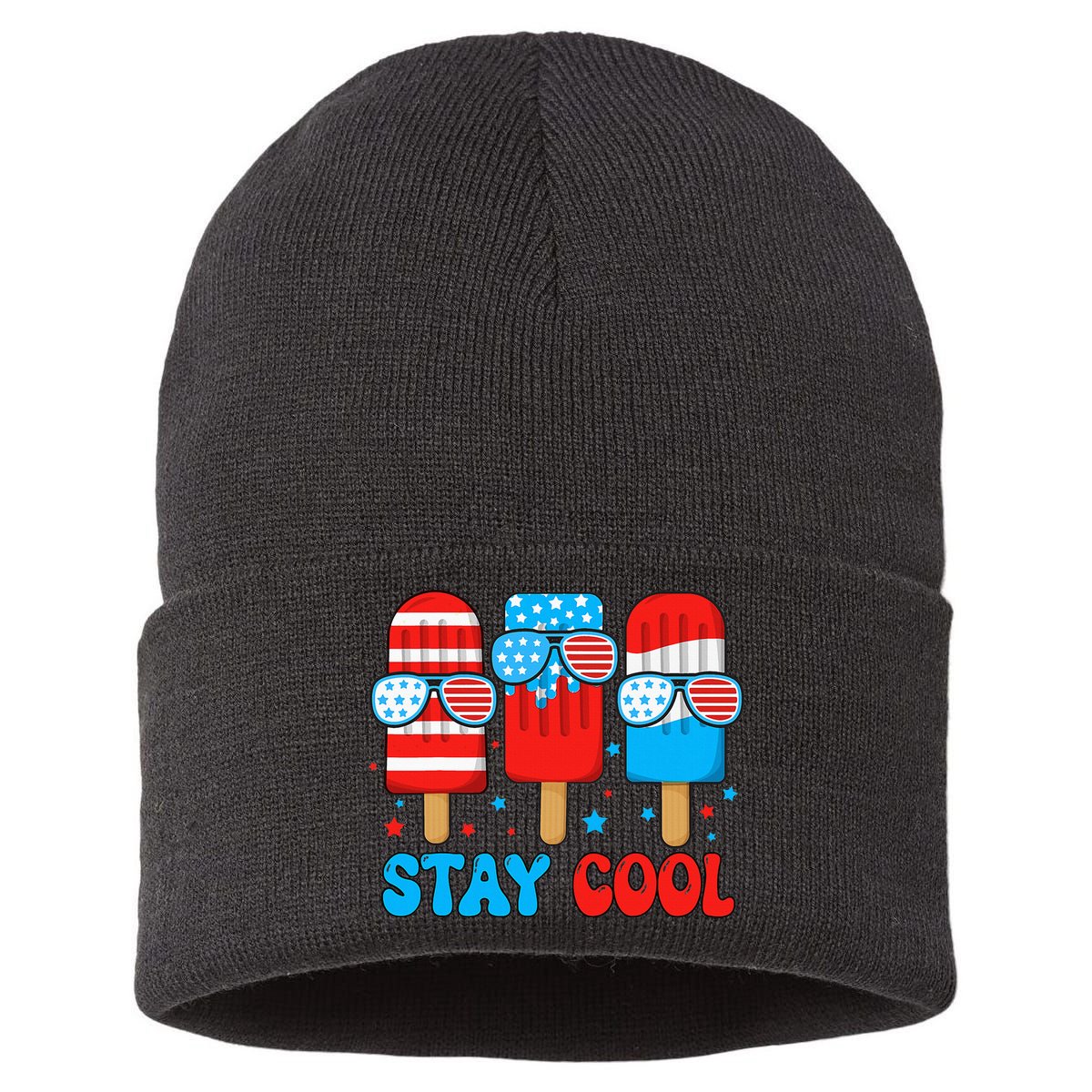 Stay Cool 4th July Popsicle Sustainable Knit Beanie