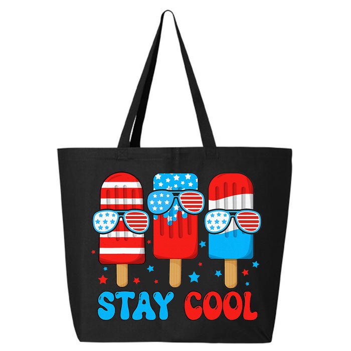Stay Cool 4th July Popsicle 25L Jumbo Tote