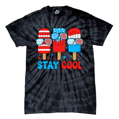 Stay Cool 4th July Popsicle Tie-Dye T-Shirt