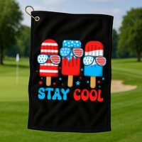 Stay Cool 4th July Popsicle Golf Towel