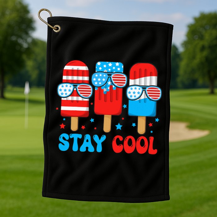 Stay Cool 4th July Popsicle Golf Towel