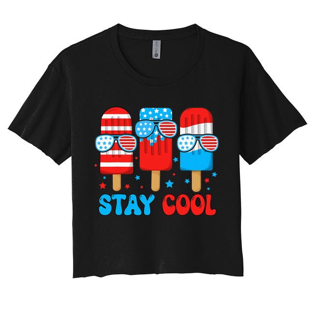 Stay Cool 4th July Popsicle Crop Top