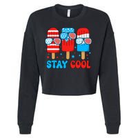 Stay Cool 4th July Popsicle Cropped Pullover Crew