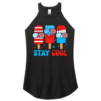 Stay Cool 4th July Popsicle Women's Perfect Tri Rocker Tank