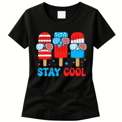 Stay Cool 4th July Popsicle Womens T-Shirt
