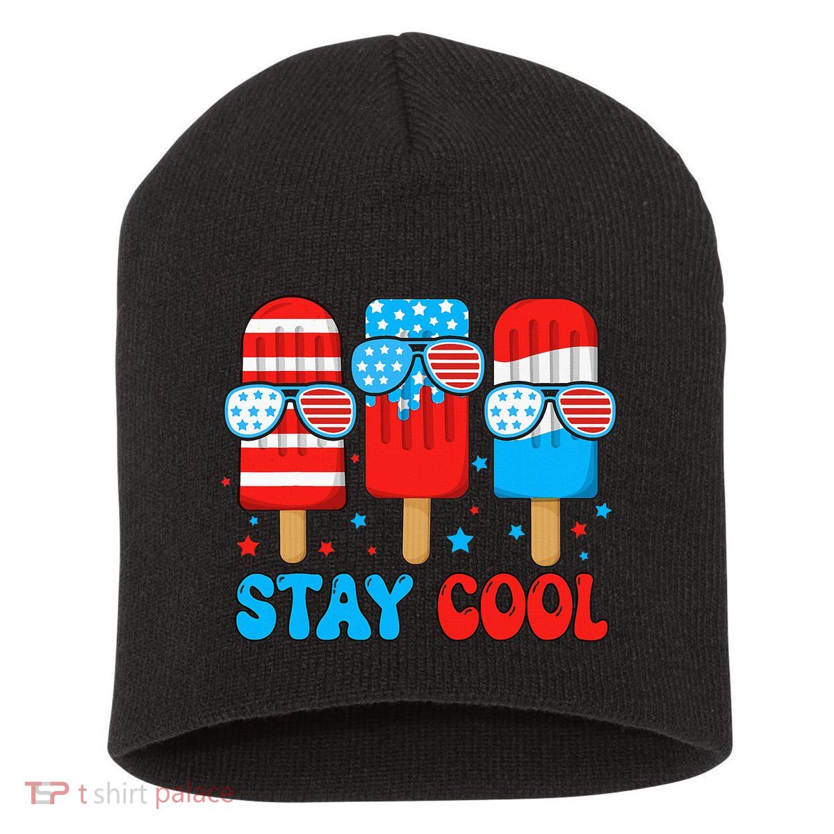 Stay Cool 4th July Popsicle Short Acrylic Beanie