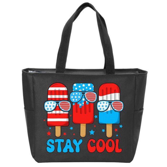 Stay Cool 4th July Popsicle Zip Tote Bag