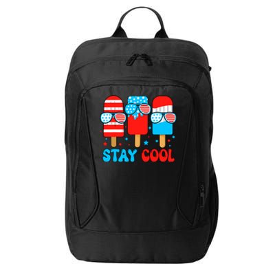 Stay Cool 4th July Popsicle Usa Flag American City Backpack