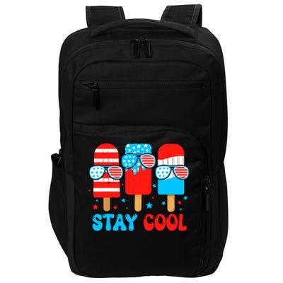 Stay Cool 4th July Popsicle Usa Flag American Impact Tech Backpack