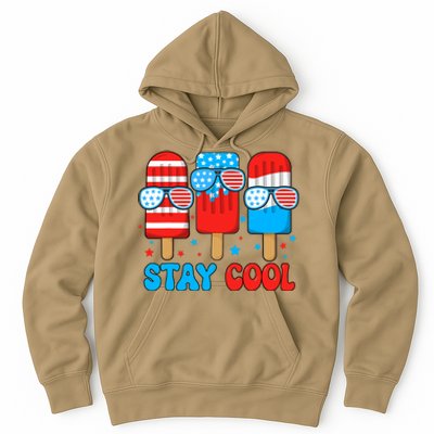 Stay Cool 4th July Popsicle Usa Flag Hoodie