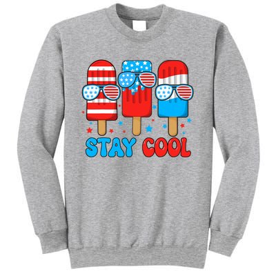 Stay Cool 4th July Popsicle Usa Flag Sweatshirt