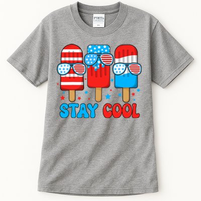 Stay Cool 4th July Popsicle Usa Flag Tall T-Shirt