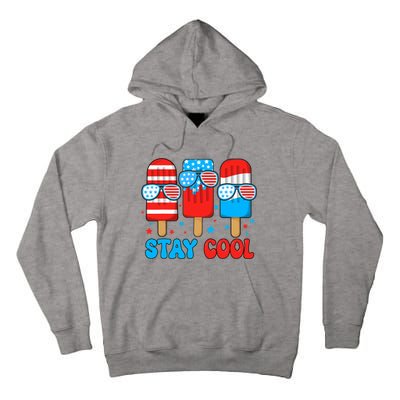 Stay Cool 4th July Popsicle Usa Flag Tall Hoodie