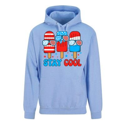 Stay Cool 4th July Popsicle Usa Flag Unisex Surf Hoodie