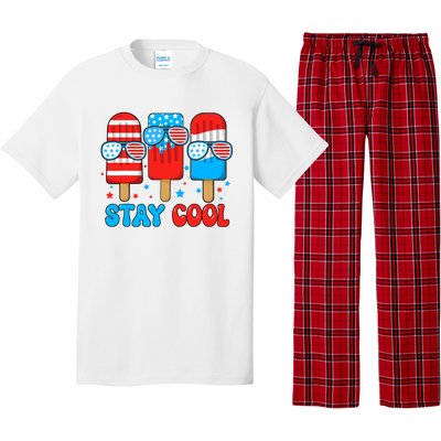 Stay Cool 4th July Popsicle Usa Flag Pajama Set