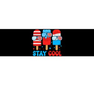 Stay Cool 4th July Boy Usa Flag Funny Popsicle Bumper Sticker