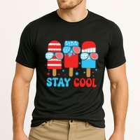 Stay Cool 4th July Popsicle American Flag Cooling Performance Crew T-Shirt