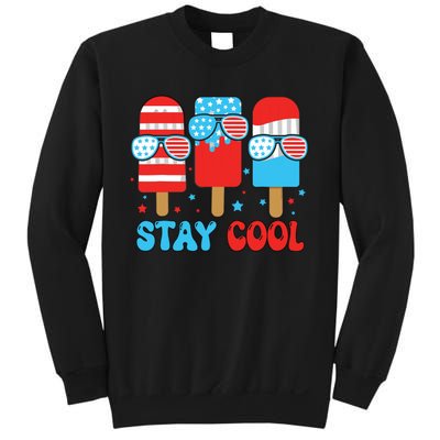 Stay Cool 4th July Popsicle American Flag Sweatshirt