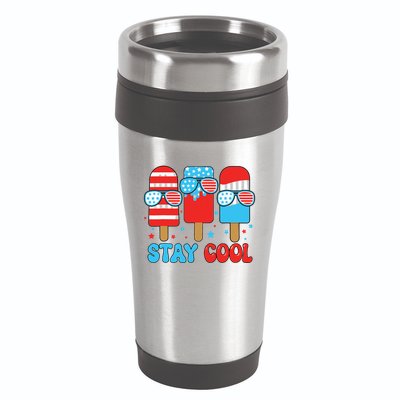 Stay Cool 4th July Popsicle American Flag 16oz Travel Tumbler