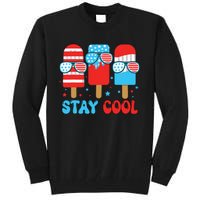 Stay Cool 4th July Popsicle American Flag Tall Sweatshirt