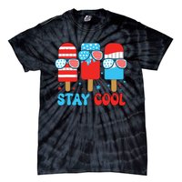 Stay Cool 4th July Popsicle American Flag Tie-Dye T-Shirt