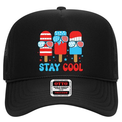 Stay Cool 4th July Popsicle American Flag Trucker Hat