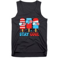 Stay Cool 4th July Popsicle American Flag Tank Top