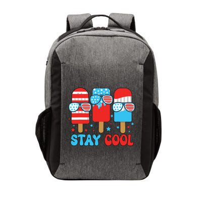 Stay Cool 4th July Popsicle American Flag Vector Backpack