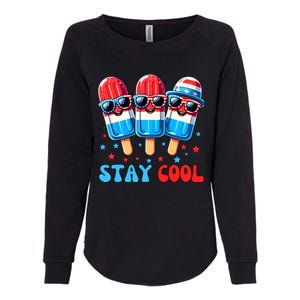 Stay Cool 4th July Popsicle Boy Usa Flag American Womens California Wash Sweatshirt