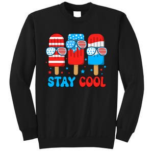 Stay Cool 4th July Usa Flag Funny Popsicle Sweatshirt