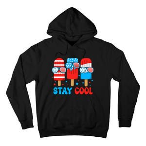 Stay Cool 4th July Usa Flag Funny Popsicle Tall Hoodie