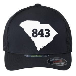 South Carolina 843 Area Code Flexfit Unipanel Trucker Cap