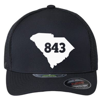 South Carolina 843 Area Code Flexfit Unipanel Trucker Cap