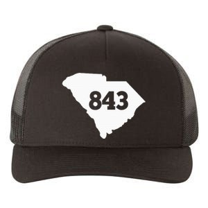 South Carolina 843 Area Code Yupoong Adult 5-Panel Trucker Hat