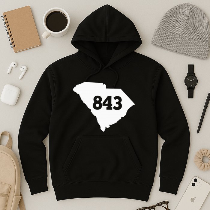 South Carolina 843 Area Code Hoodie