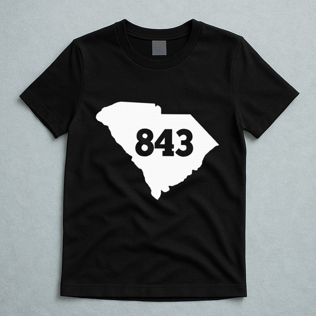 South Carolina 843 Area Code T-Shirt