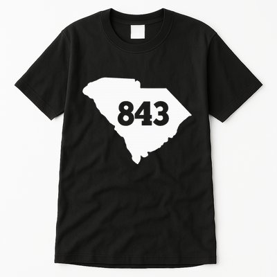 South Carolina 843 Area Code Tall T-Shirt
