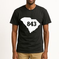 South Carolina 843 Area Code Tall T-Shirt