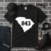 South Carolina 843 Area Code Tall T-Shirt