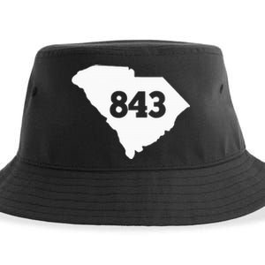 South Carolina 843 Area Code Sustainable Bucket Hat