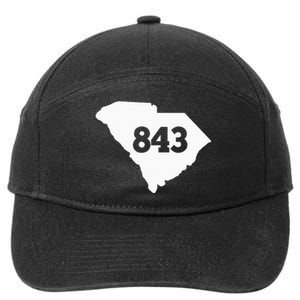 South Carolina 843 Area Code 7-Panel Snapback Hat