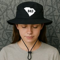 South Carolina 843 Area Code Bucket Hat