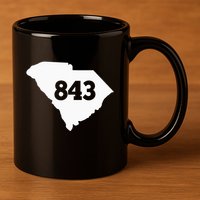 South Carolina 843 Area Code 11oz C Handle Ceramic Mug
