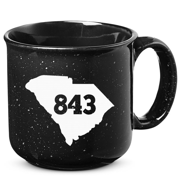 South Carolina 843 Area Code 15oz Campfire Ceramic Mug