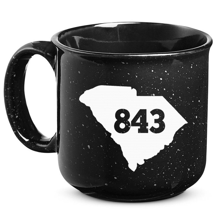 South Carolina 843 Area Code 15oz Campfire Ceramic Mug