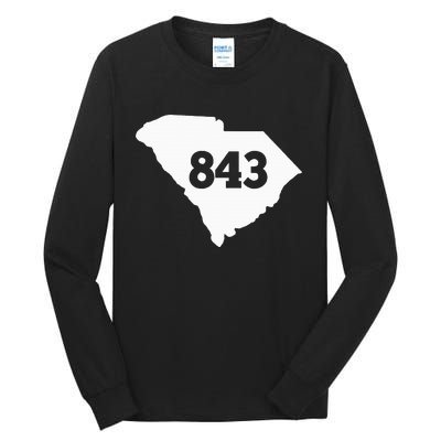 South Carolina 843 Area Code Tall Long Sleeve T-Shirt